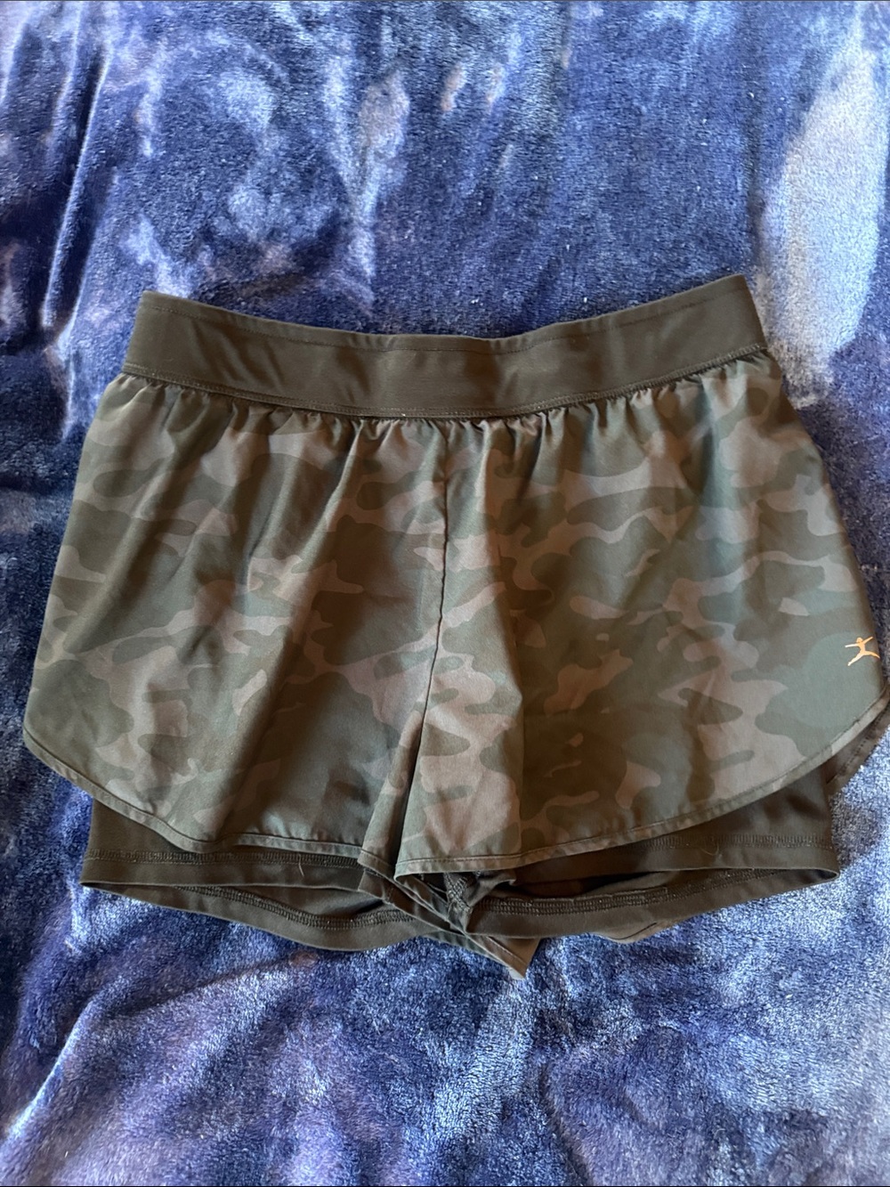 Danskin Black Camo Layered Athletic Shorts